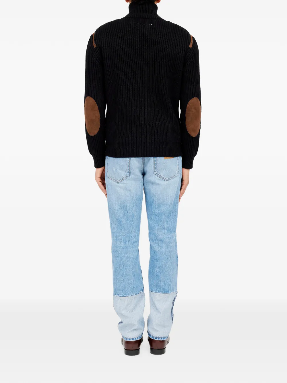 MM6 Maison Margiela Ribgebreid jack Zwart