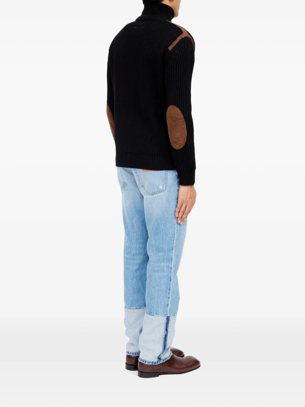 MM6 Maison Margiela Ribgebreid jack Zwart