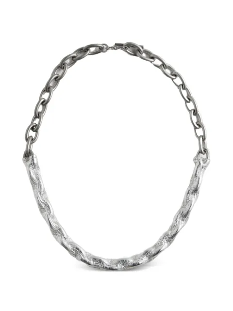 Maison Margiela collar de cadena con efecto arrugado