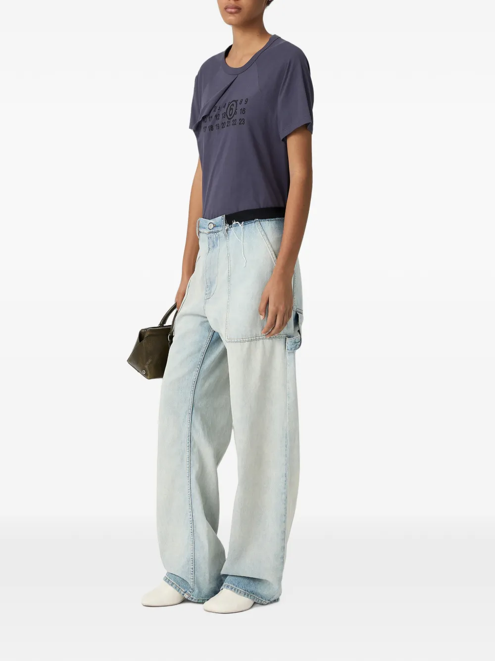 MM6 Maison Margiela Jeans met riemlussen Blauw