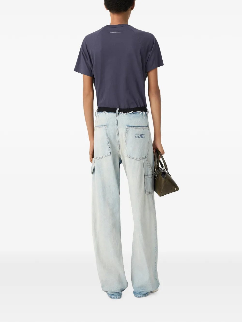 MM6 Maison Margiela Jeans met riemlussen Blauw