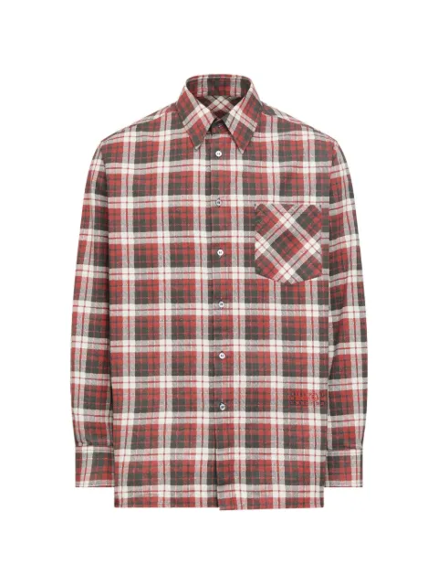 MM6 Maison Margiela logo-embroidered checked shirt