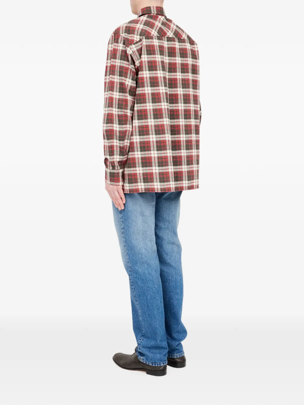 MM6 Maison Margiela Geruit overhemd Rood