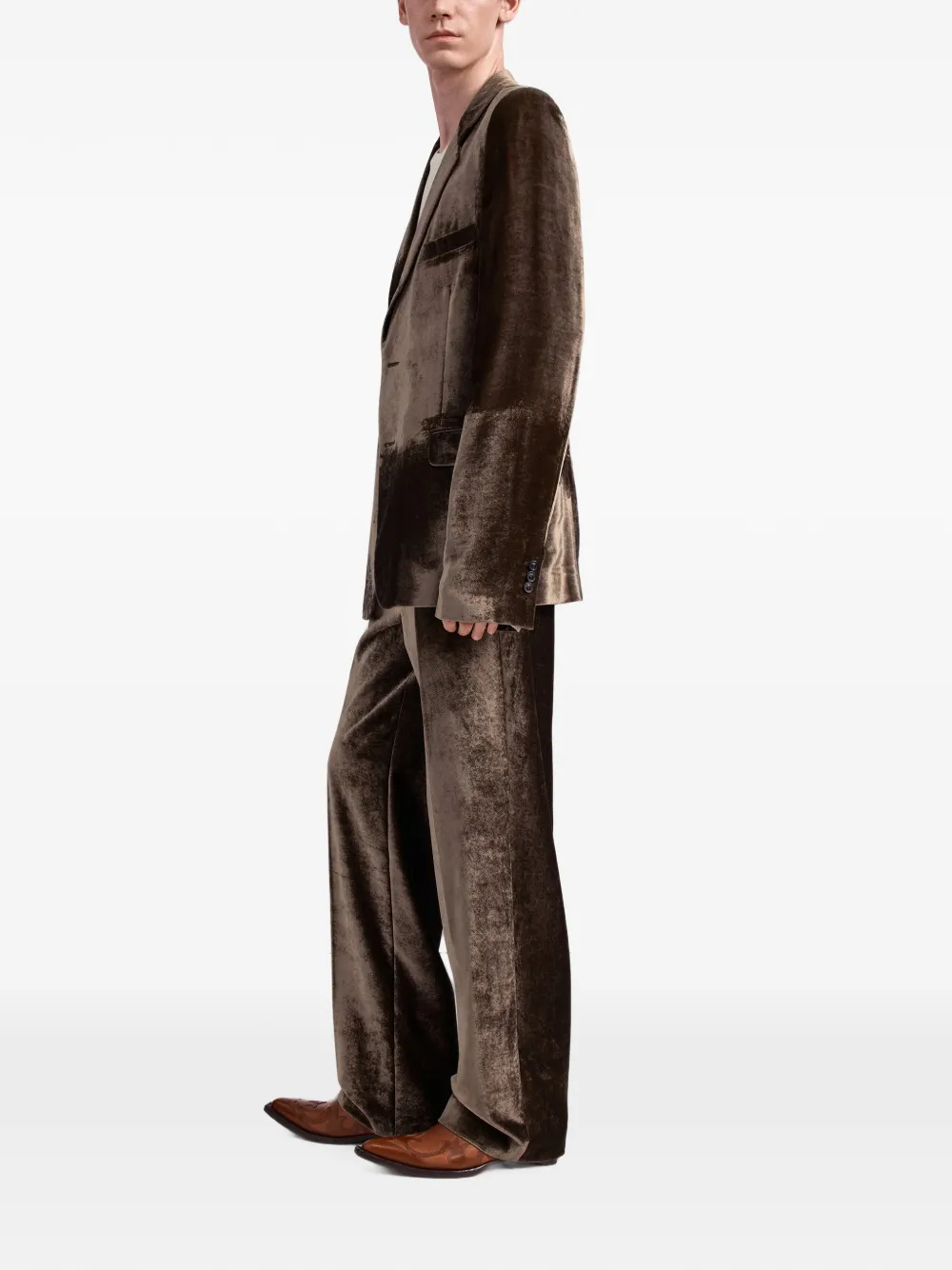 Maison Margiela Fluwelen blazer Bruin