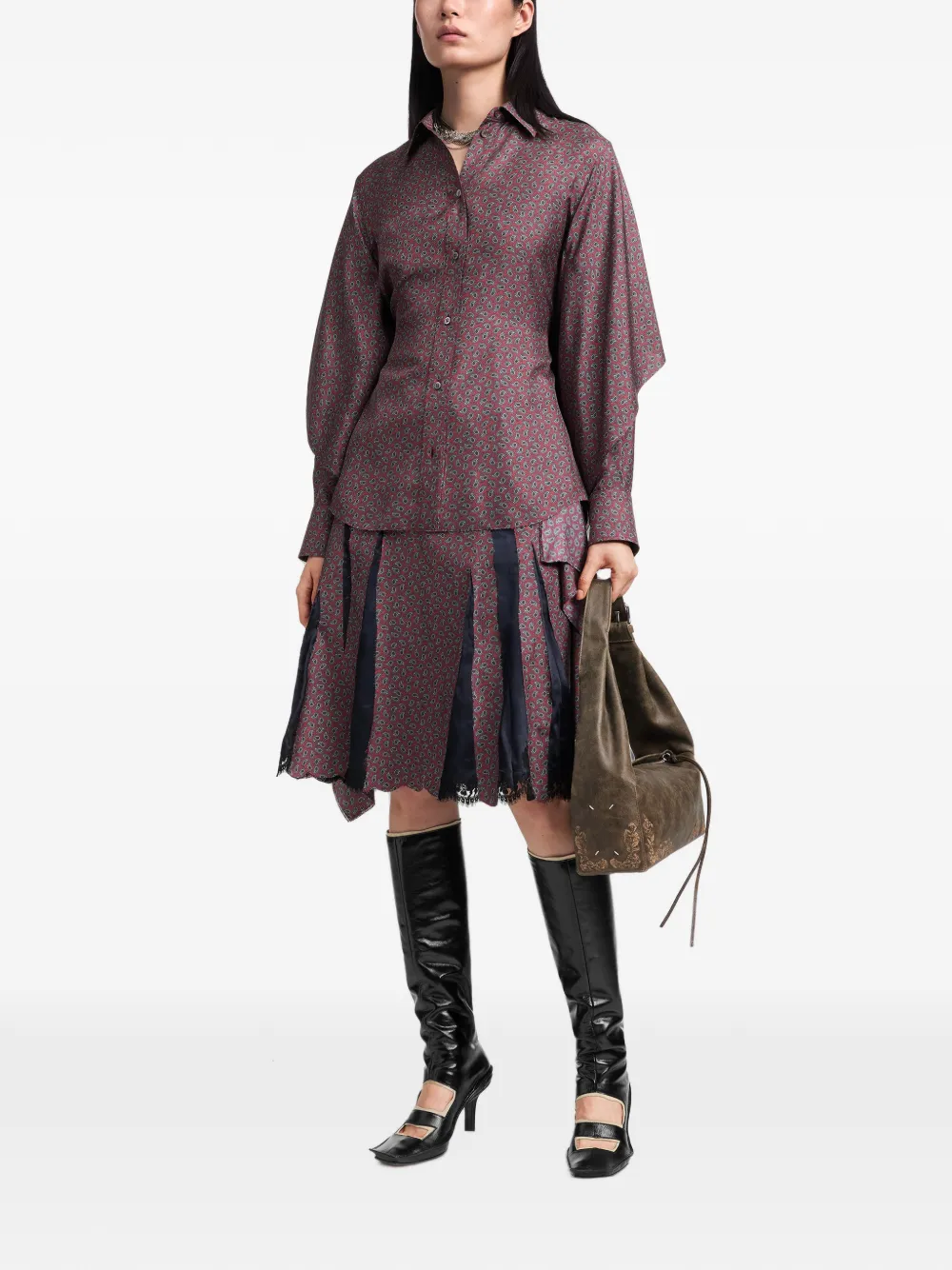 Maison Margiela Square blouse Rood
