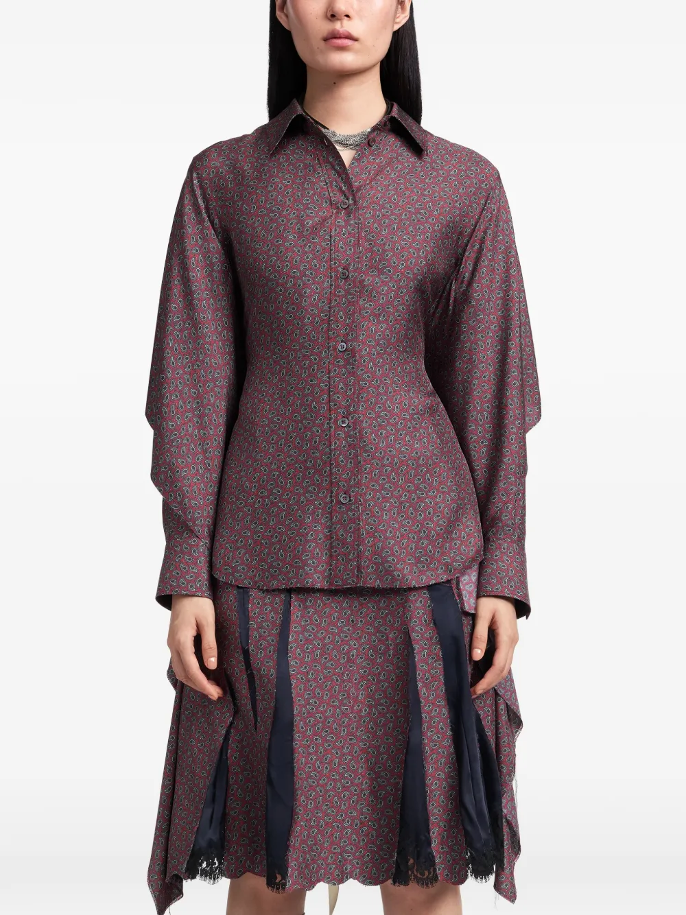 Maison Margiela Square blouse Rood