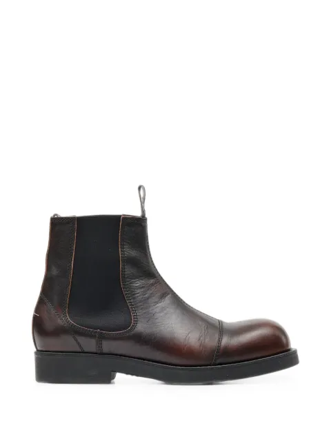 MM6 Maison Margiela brushed leather Chelsea boots