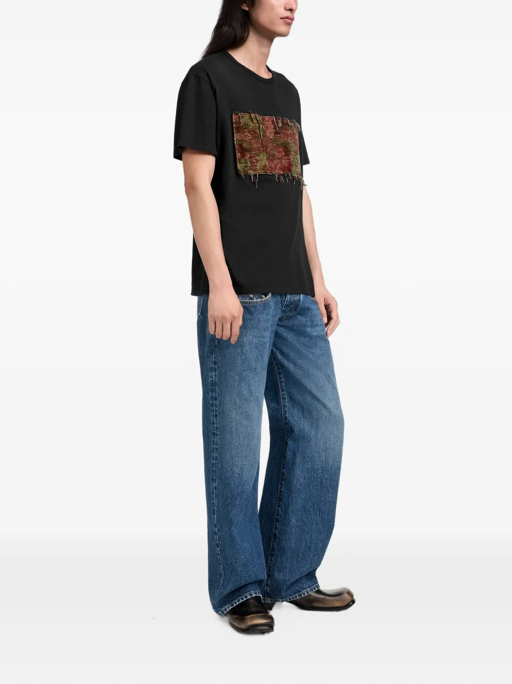 Maison Margiela T-shirt met patch Zwart
