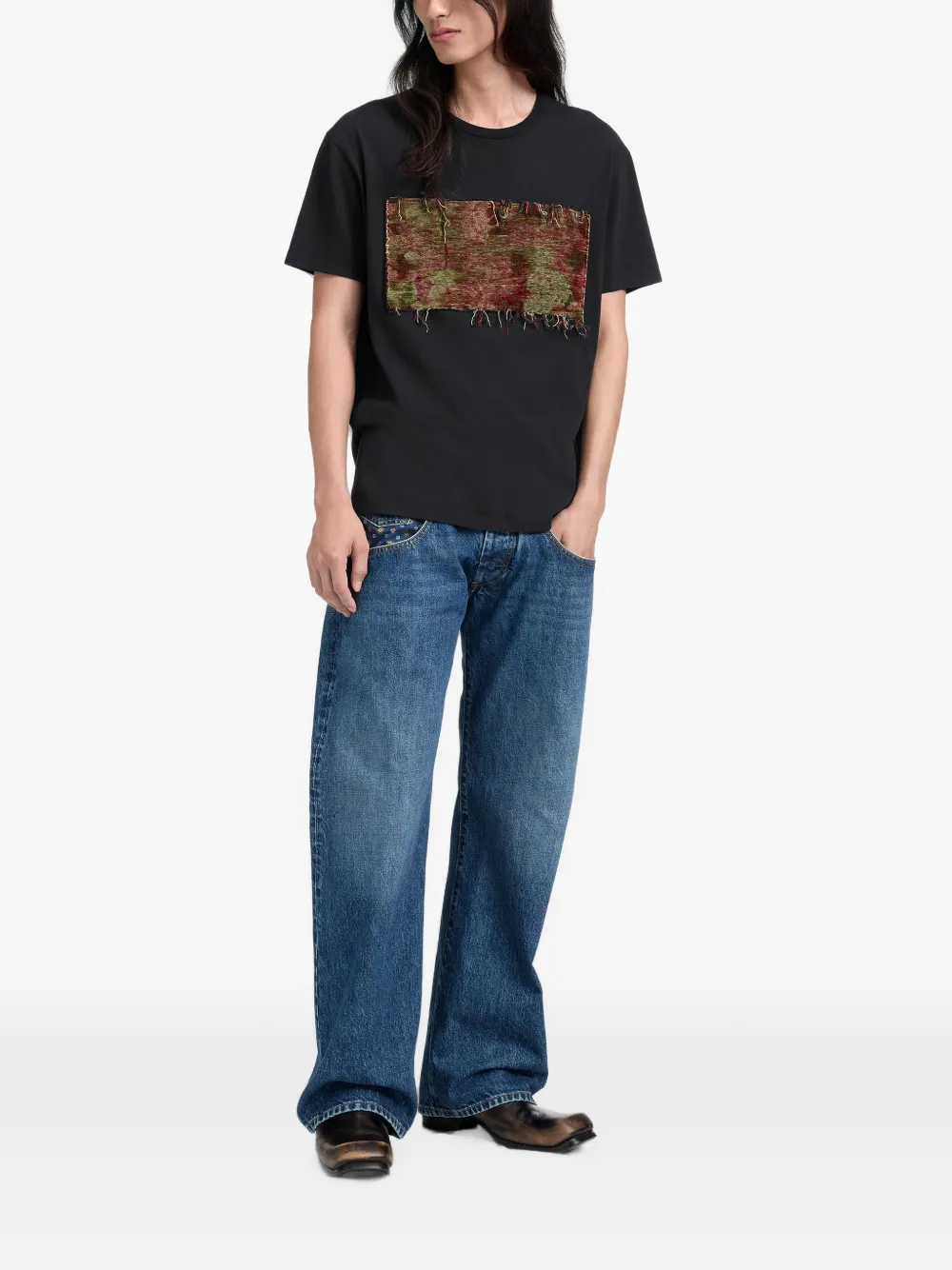 Maison Margiela T-shirt met patch Zwart