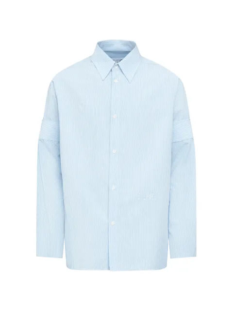MM6 Maison Margiela numeric-embroidered striped shirt