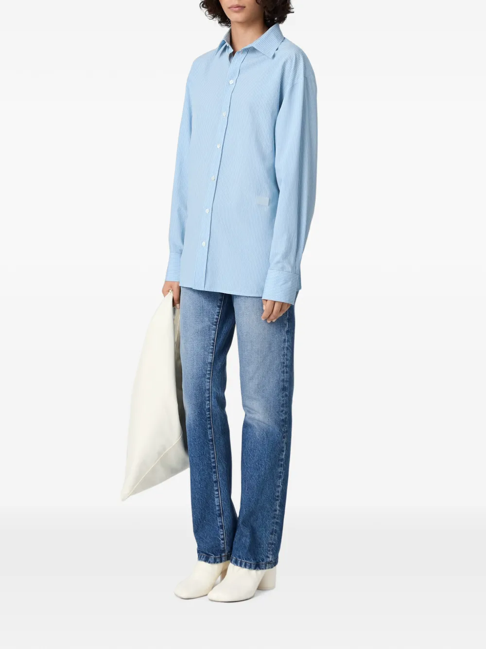 MM6 Maison Margiela Blouse met gestrikte achterkant Blauw