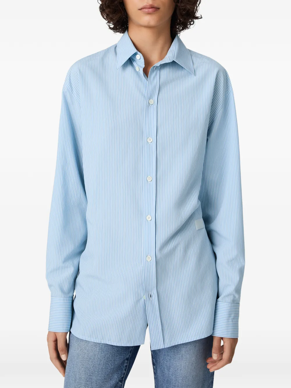 MM6 Maison Margiela Blouse met gestrikte achterkant Blauw