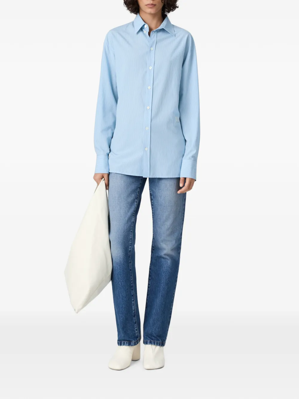 MM6 Maison Margiela Blouse met gestrikte achterkant Blauw