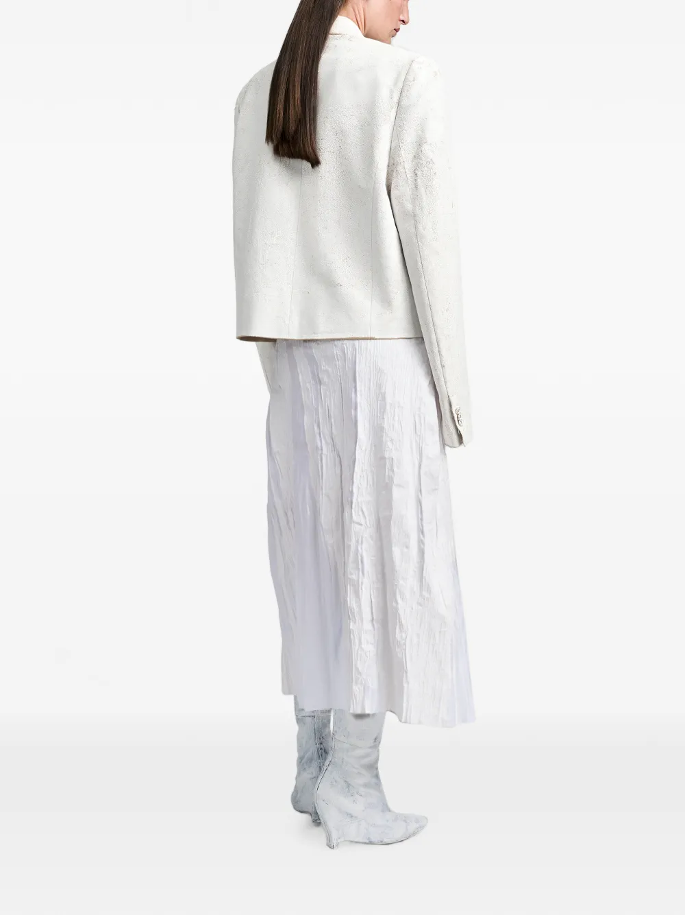 Maison Margiela Bianchetto cropped blazer Wit