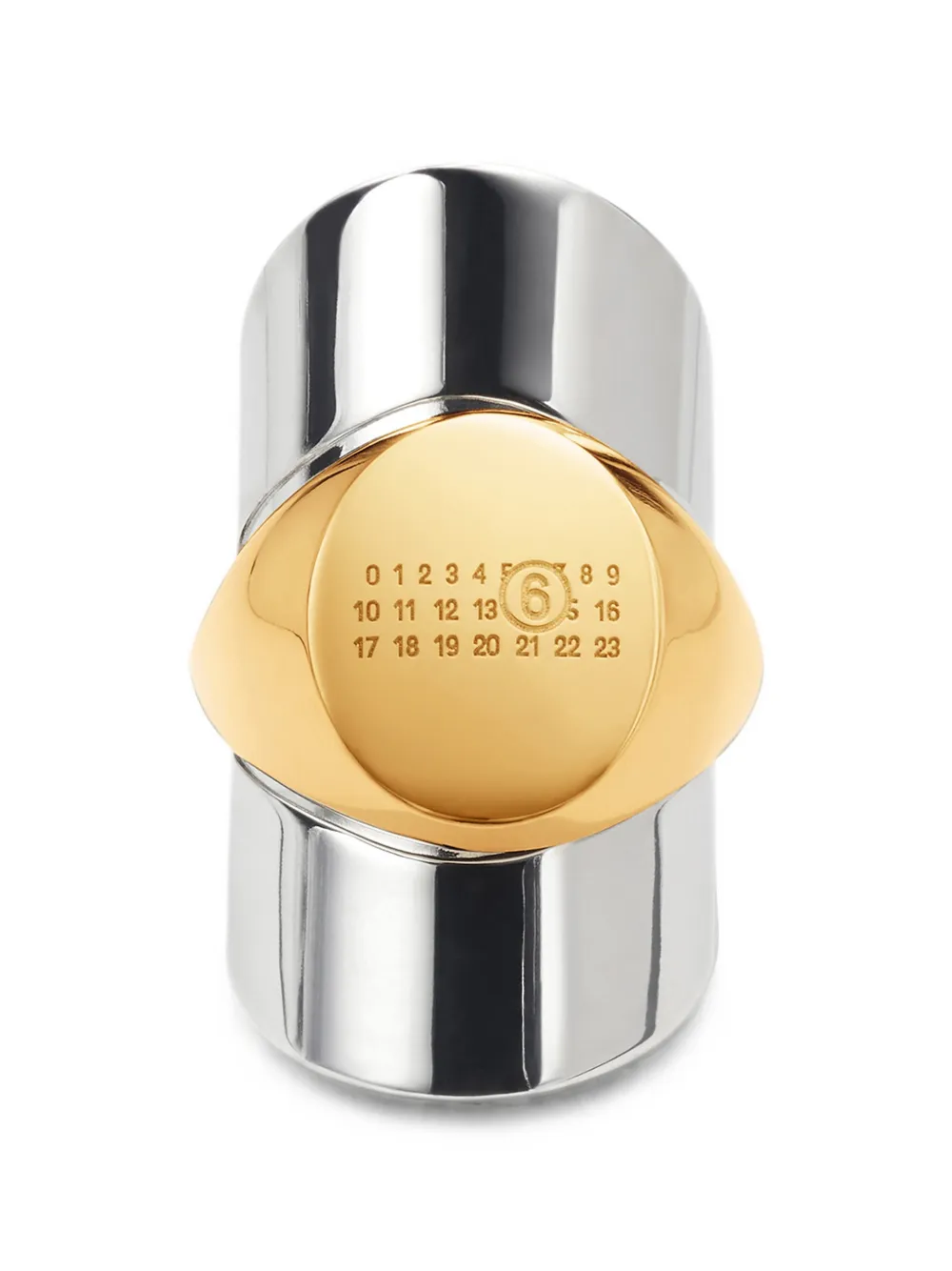 MM6 Maison Margiela Vitrine signet rings - Argento
