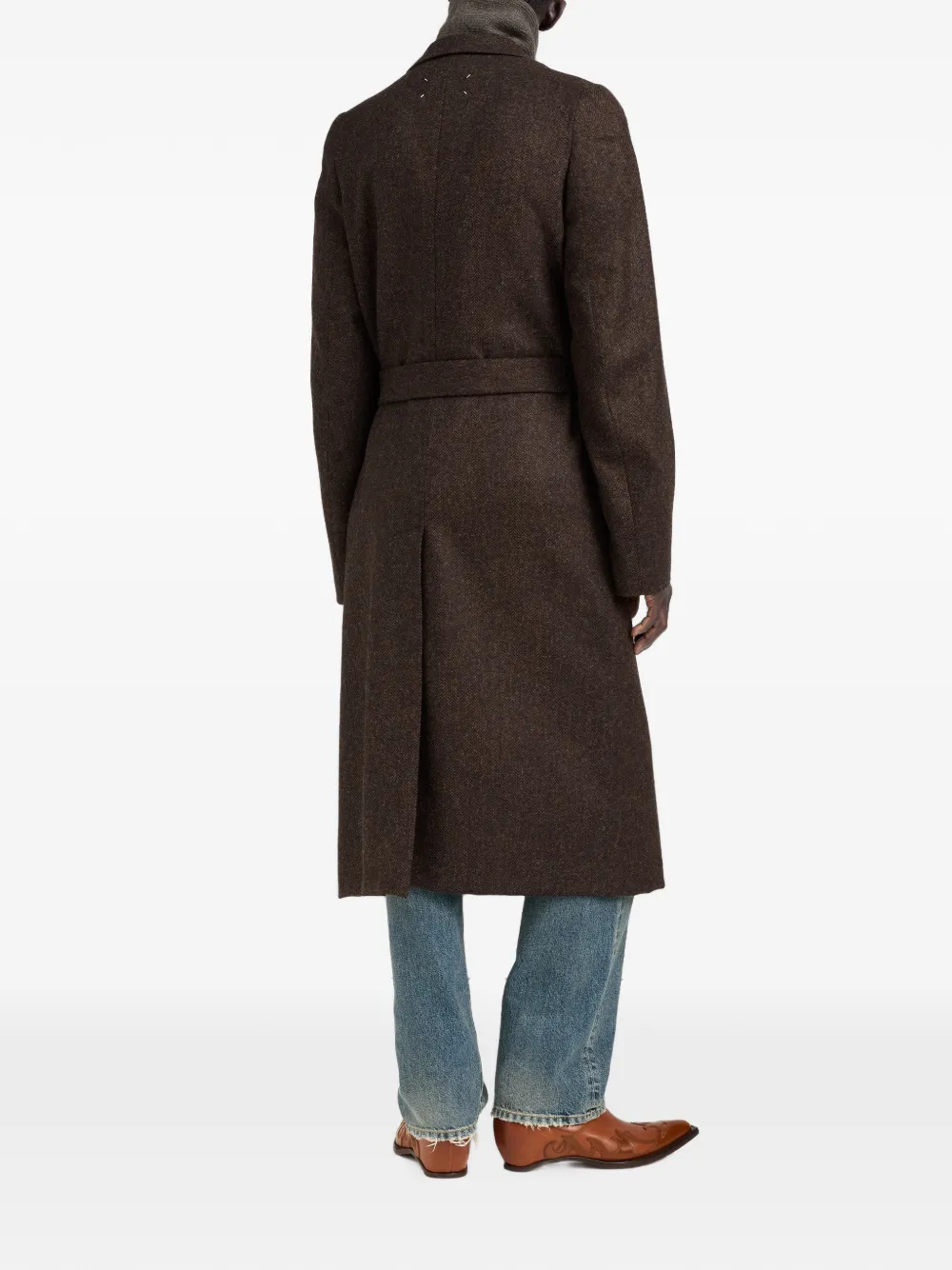 Maison Margiela Jas met visgraatpatroon Bruin