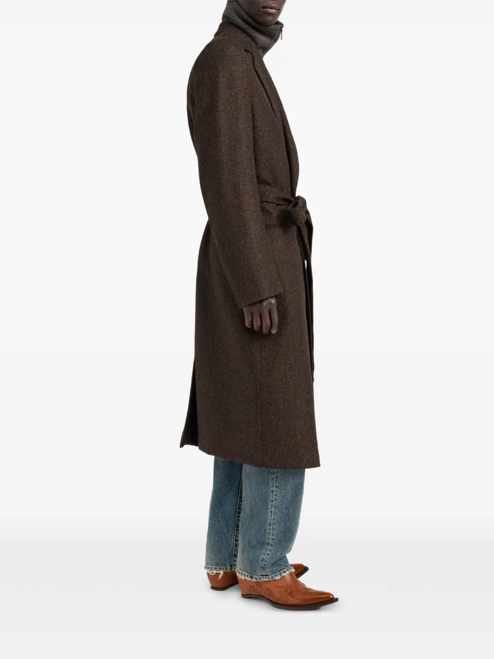 Maison Margiela Jas met visgraatpatroon Bruin