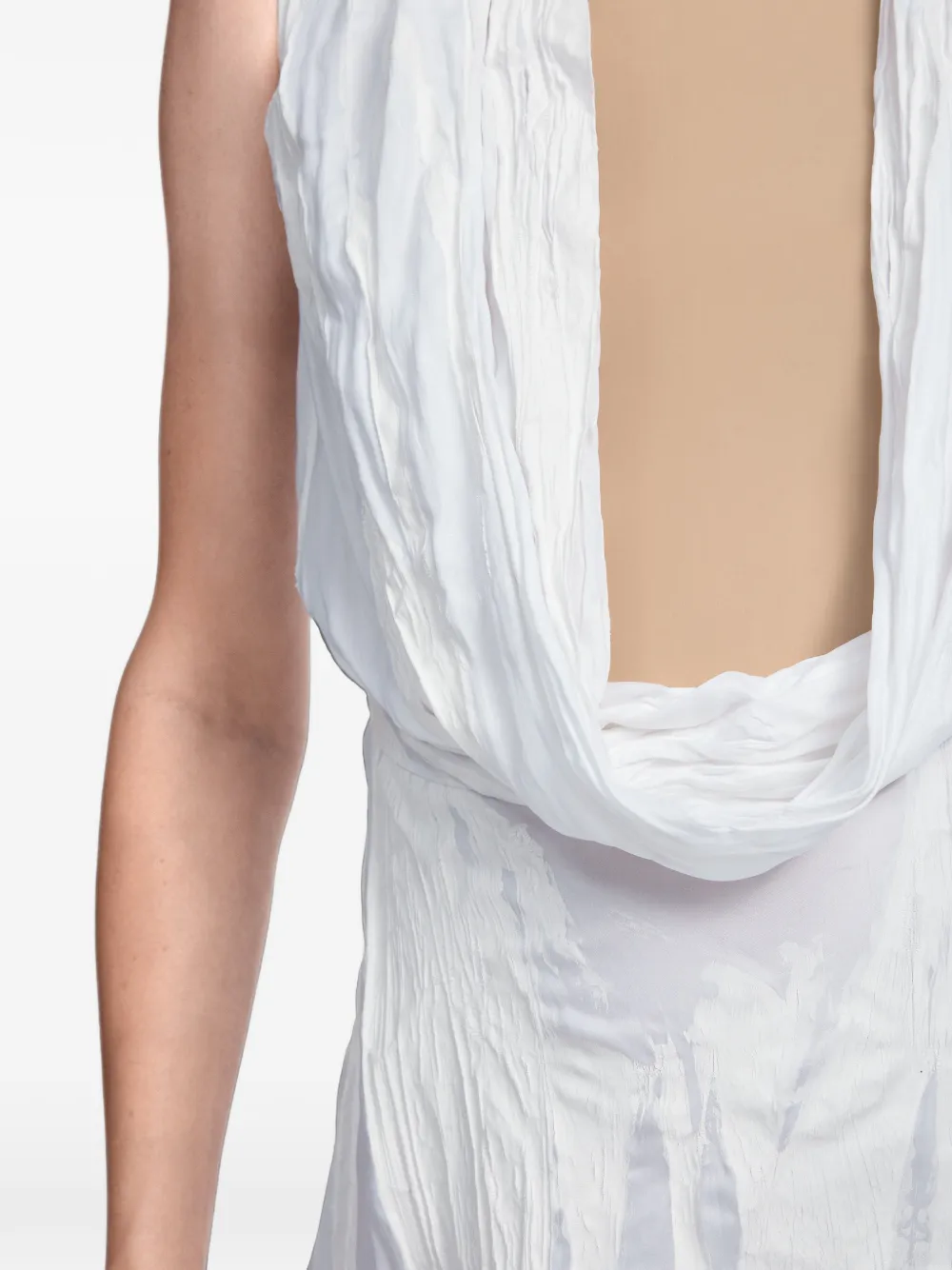 Maison Margiela Bianchetto mouwloze maxi-jurk Wit