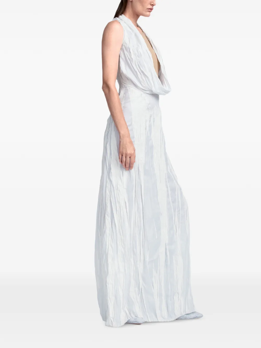 Maison Margiela Bianchetto mouwloze maxi-jurk Wit