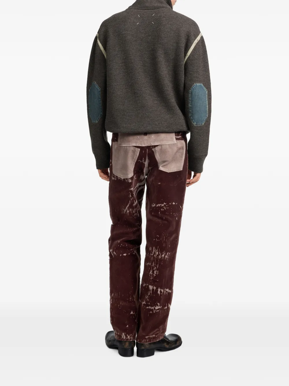 Maison Margiela Flocked denim broek Bruin