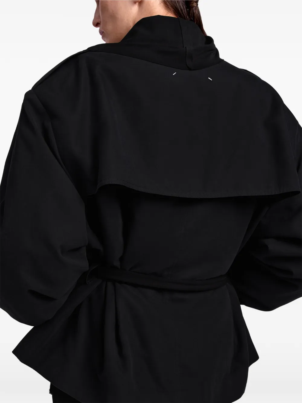 Maison Margiela Fusion jersey trenchcoat Zwart