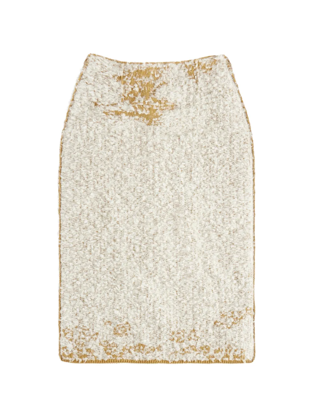 Maison Margiela acid-knit straight midi skirt