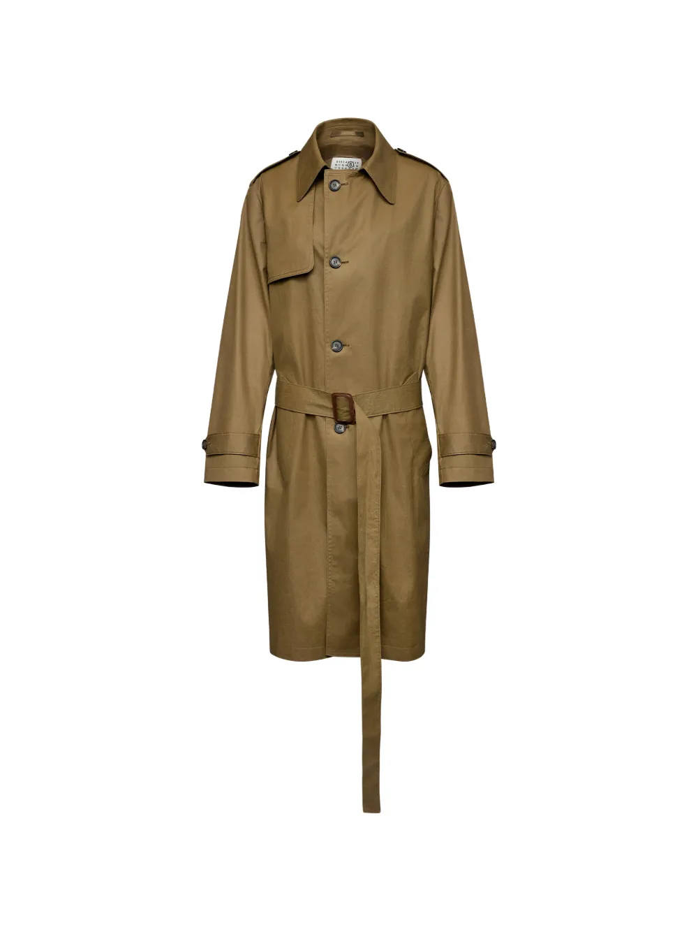 MM6 Maison Margiela belted single-breasted trench coat - Verde
