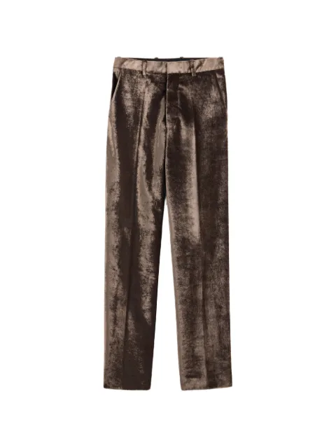 Maison Margiela crushed-velvet tailored trousers