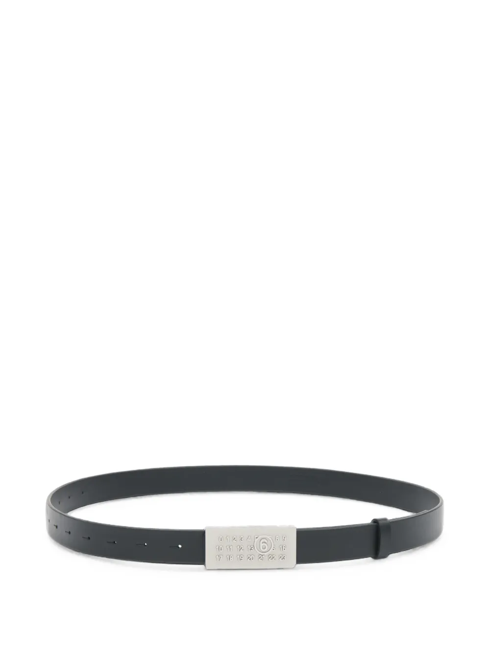 MM6 Maison Margiela numeric-plaque leather belt - Nero
