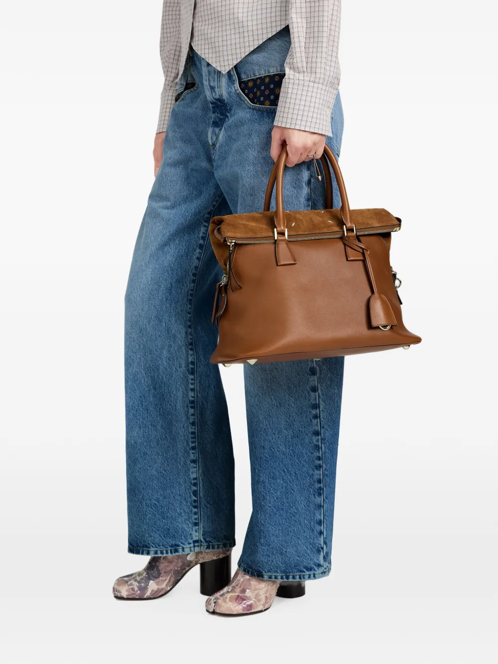 Maison Margiela 5AC Soft mini-schoudertas Bruin