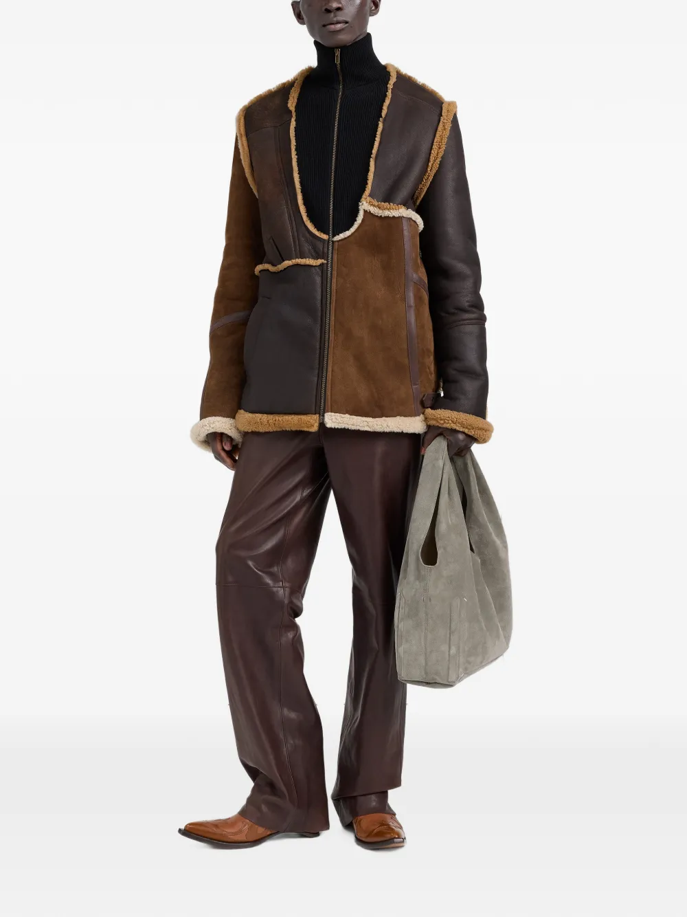 Maison Margiela Lammy jack met patch Bruin