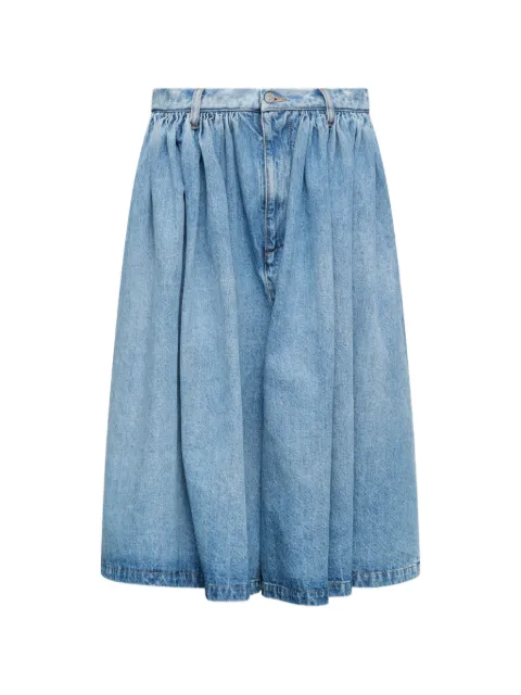 MM6 Maison Margiela shorts de mezclilla con pinzas