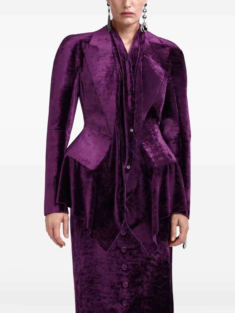 Maison Margiela Fusion fluwelen jack Paars