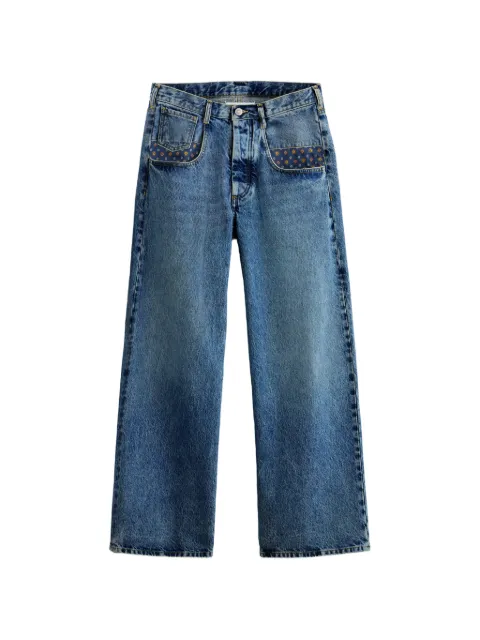 Maison Margiela paisley-panelled straight-leg jeans