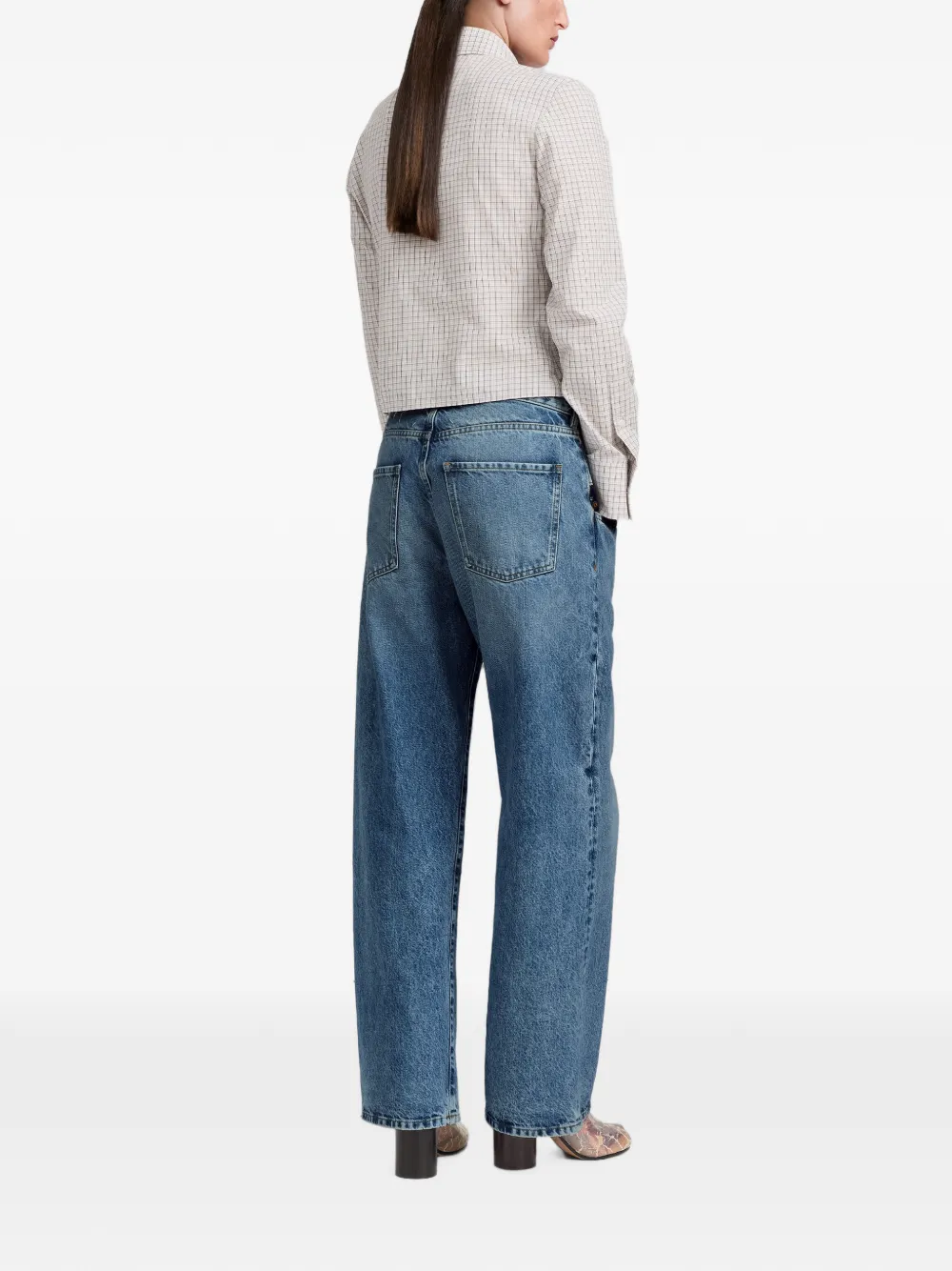 Maison Margiela Straight jeans met paisley-vlakken Blauw