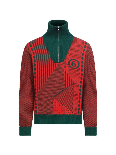 MM6 Maison Margiela jersey reversible con diseño patchwork