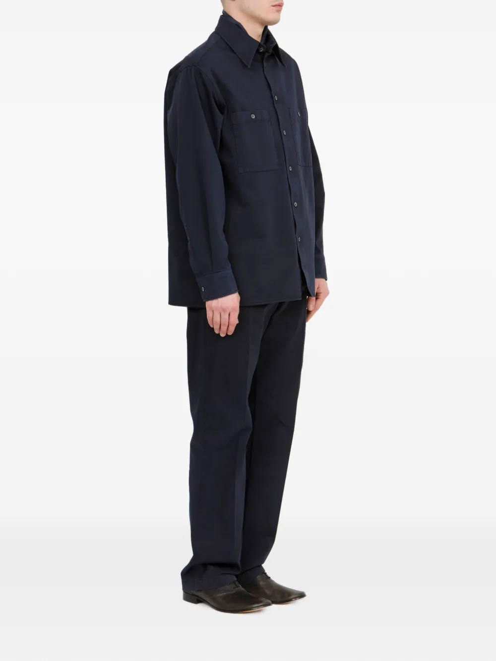 MM6 Maison Margiela two-pocket buttoned shirt - Blu