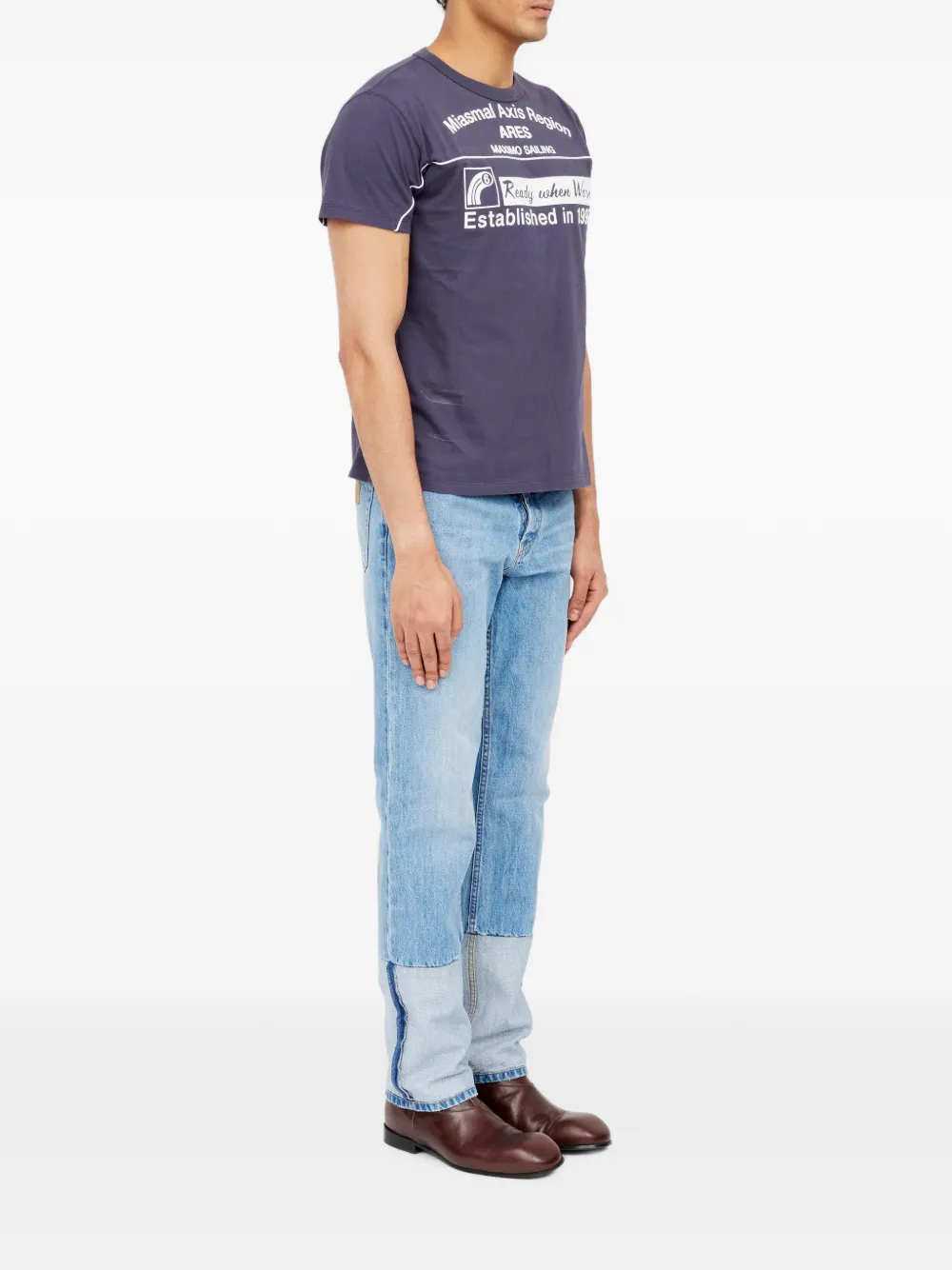 MM6 Maison Margiela T-shirt met anagram print Blauw