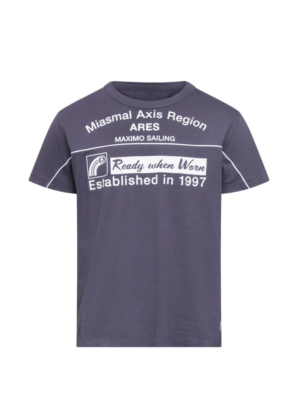 MM6 Maison Margiela Anagram print T-shirt - Blu