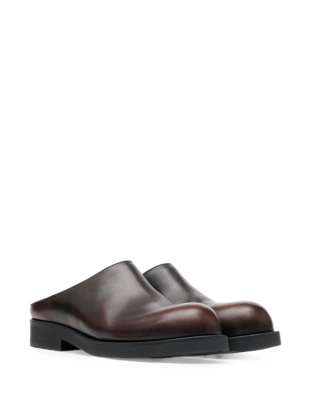 MM6 Maison Margiela round-toe leather mules Bruin