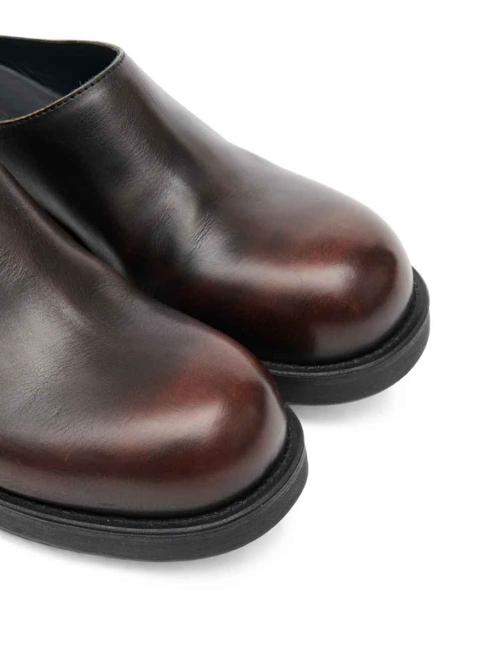 MM6 Maison Margiela round-toe leather mules Bruin