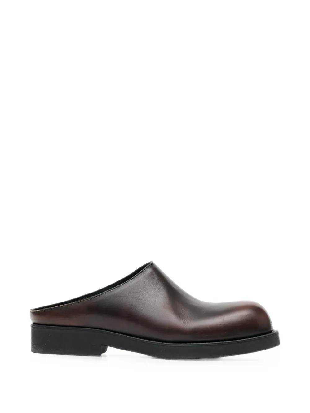 MM6 Maison Margiela round-toe leather mules Bruin