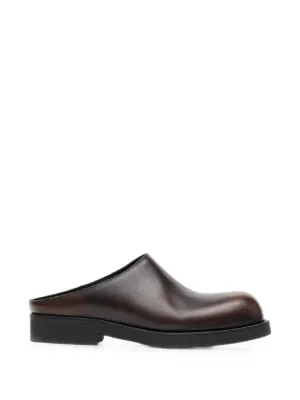 DRIES VAN NOTEN レザークロッグサンダル | ブラウン | FARFETCH JP