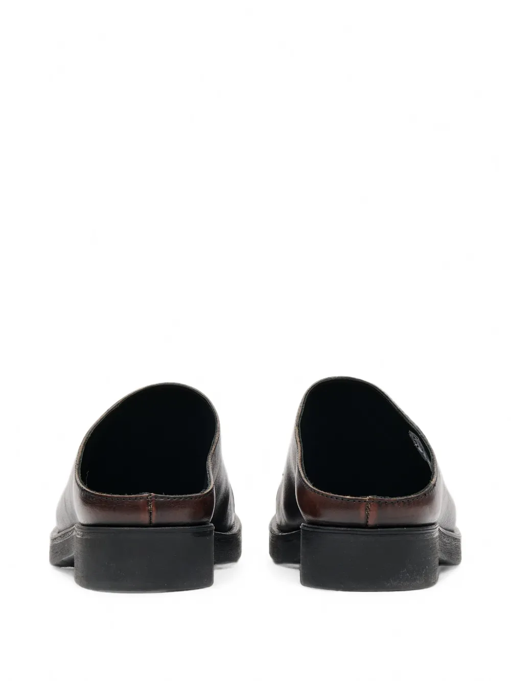 MM6 Maison Margiela round-toe leather mules Bruin