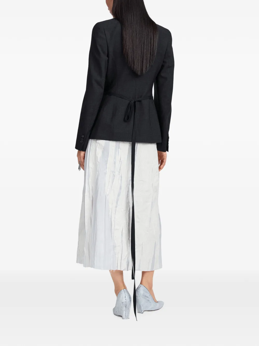 Maison Margiela Blazer met wikkelriem Zwart