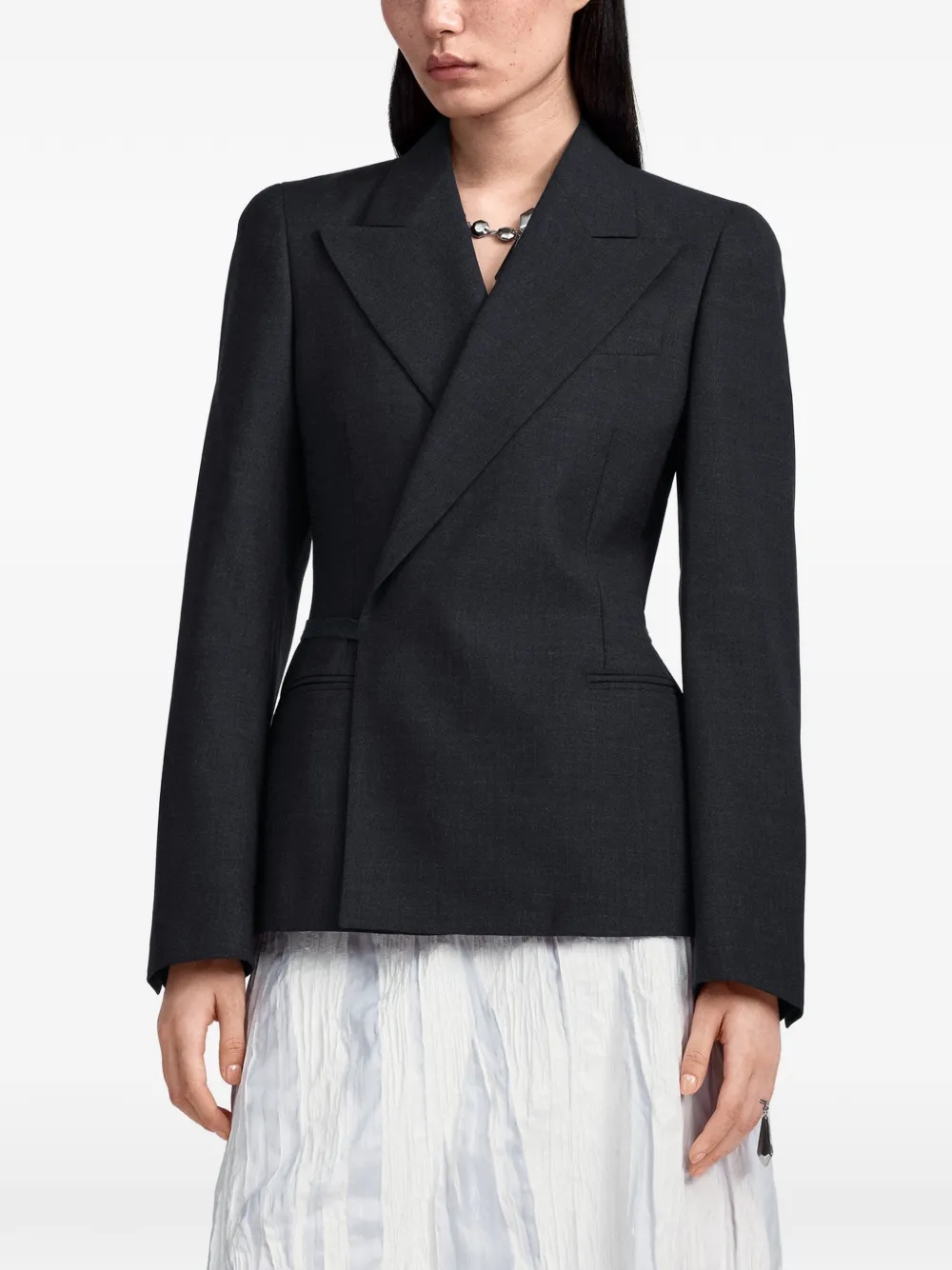 Maison Margiela Blazer met wikkelriem Zwart