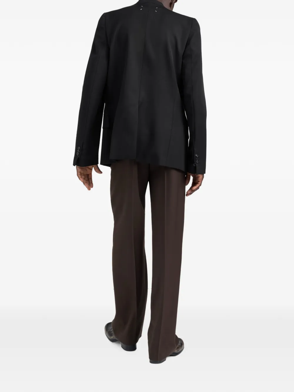 Maison Margiela Smoking blazer met sjaalrevers Zwart