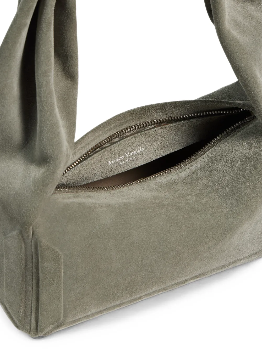 Maison Margiela Kleine Box East West suède shopper Groen