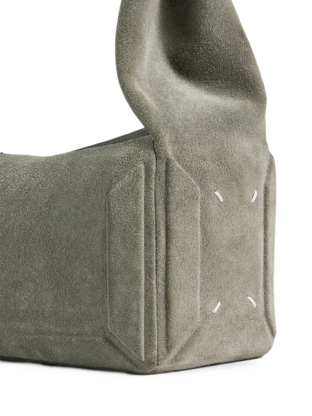 Maison Margiela Kleine Box East West suède shopper Groen