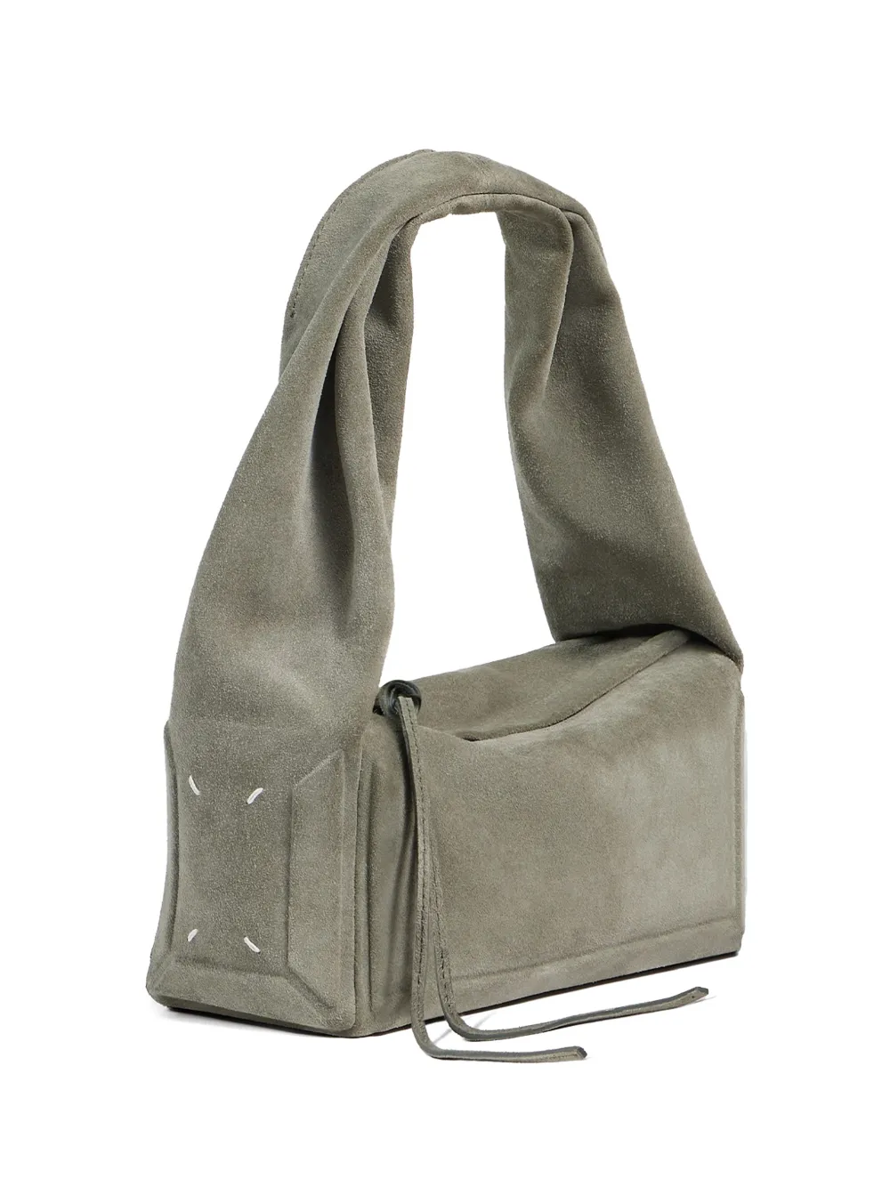 Maison Margiela Kleine Box East West suède shopper Groen
